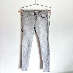 Zara Z1975 Premium Denim Grey Skinny Jeans